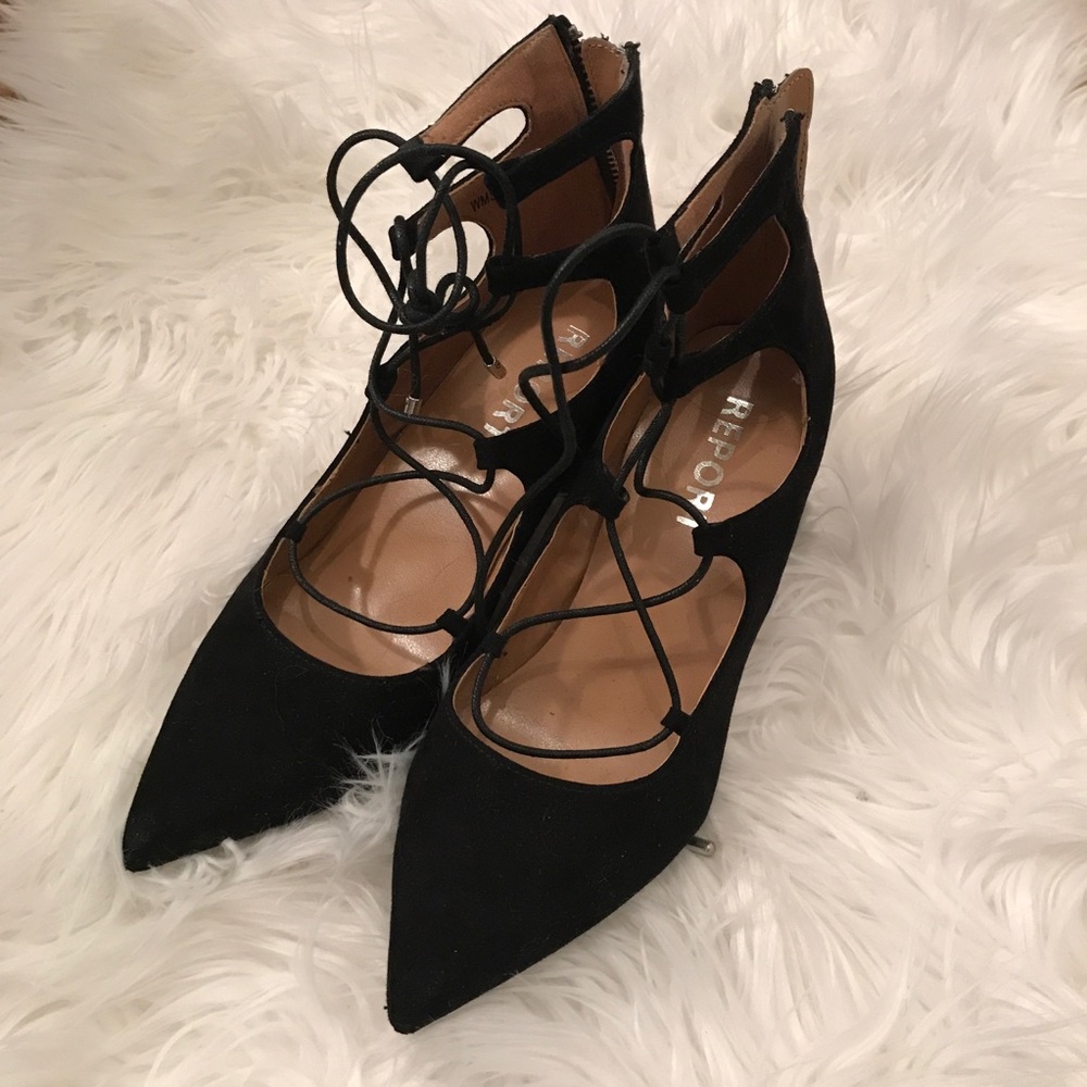 Black strappy heels